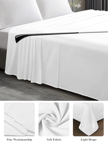 Queen Flat Sheet Golf Ball Club Flat Sheets Only Soft Breathable Microfiber Bedding Top Sheets Luxury Hotel Quality Game Sports Queen Bed Sheet for All Season Bedroom Dorm Home Decor - Image 5