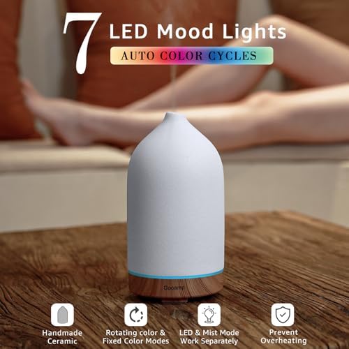 Gooamp 200ML Ceramic Essential Oil Diffuser for Home, Stone Diffuser - Image 3