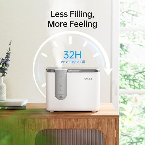 Humidifiers for Bedroom, 4L Top Fill for Large Room, 32H Runtime, Quiet Ultrasonic Cool Mist Humidifier for Home, Indoor, Baby Nursery, Plants, Easy to Clean & Fill, White - Image 5