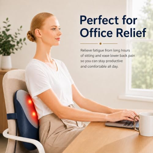MOUNTRAX 2026 Upgraded, Shiatsu Back Massager with Heat, Gifts for Women Men, Back Massager for Pain Relief Deep Tissue, 3D Kneading Massage Pillow for Back - Image 6