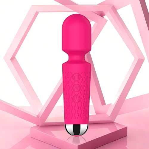 Handheld Cordless Mini Massager, Powerful Quiet with Waterproof, 20 Modes & 8 Speeds Vibration Wand for Back Neck Shoulders, Muscle Soreness Relief & Recovery (Red) by BitOffun%EF%BC%8DPersonalMassager