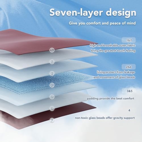 Topcee Weighted Blanket (20lbs 80"x87" King Size) Soft Cooling Heavy Blanket Sleeping, Apply to 190-210 lbs Body, Thick Breathable Blanket with Glass Bead, Easy Care - Image 5