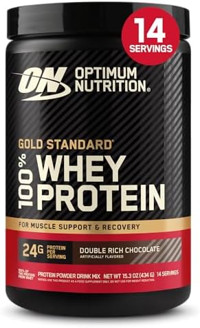 Optimum Nutrition Gold Standard Whey Protein, Double Rich Chocolate, 1 LB by OPTIMUMNUTRITION