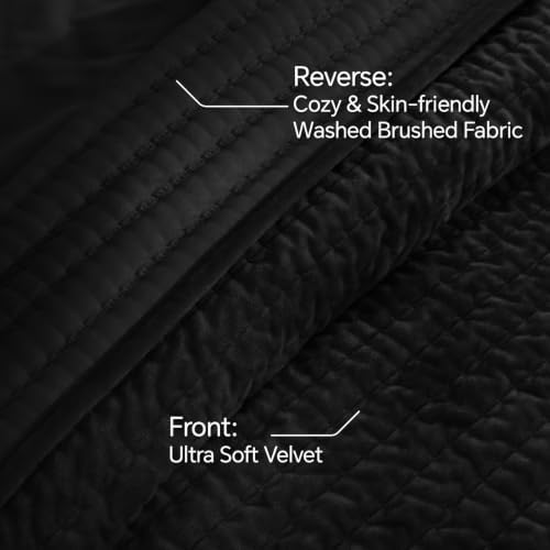 BEDELITE Velvet Quilt Set King Size, Luxury Velvet Comforter Bedding - Image 5