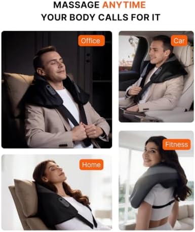 TRIDUCNA Shiatsu Neck Shoulder Back Massager with Heat, Electric Massage Pillow with Deep Tissue Kneading for Lower Back, Calf, Leg Massage - Use at Home, Office, and Car (Dark Grey) - Image 7