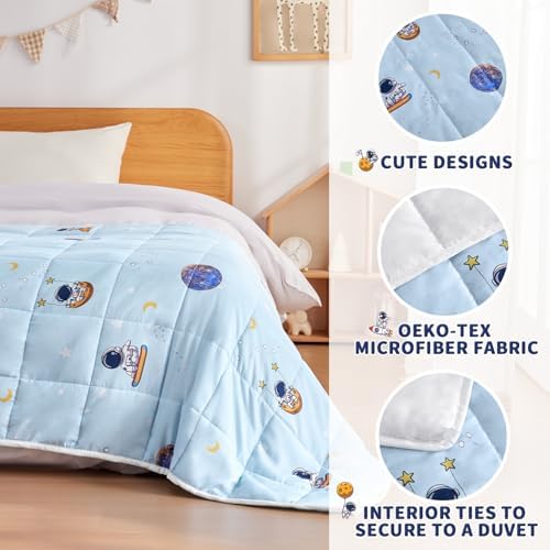 anfie Weighted Blanket(36"x48" 5lbs) Weighted Blanket Cooling Blanket for Resting,Throw Size Breathable Blanket with Premium Glass Bead(Space Light Blue) - Image 2