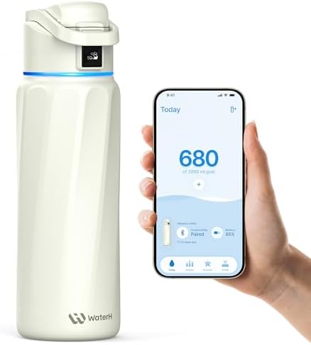 WaterH BOOST Smart Water Bottle Tracker with Reminder to Drink Water, 32oz by WATERH