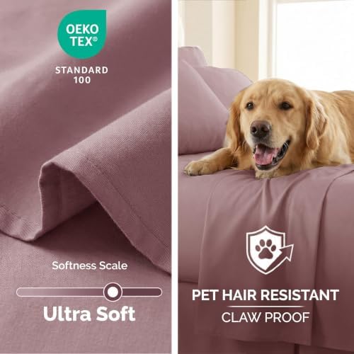Full Flat Sheets Only 2 Pack Microfiber Oversized Hotel Quality Lavender - Image 4