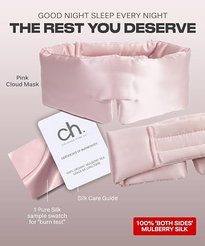 SUNDAYSILKS™ | Adjustable Silk Sleep Mask for Side Sleeper | Cloud-Like Comfort, Weighted for Deep Sleep | Soft Sleep Face Mask for Women & Men, Full Blackout, Cooling Silk Eye Mask for Sleeping - Image 5