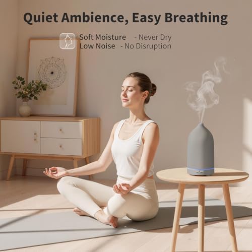 URPOWER 120mL Ceramic Essential Oil Diffuser Diffuser Oil Machine - Image 6