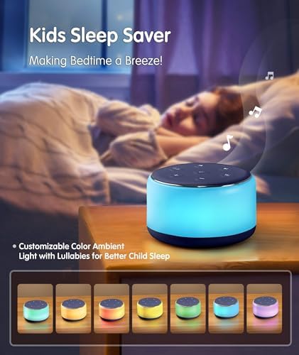 FamiSym Rechargeable White Noise Sound Machine Baby with Night Light - Image 4