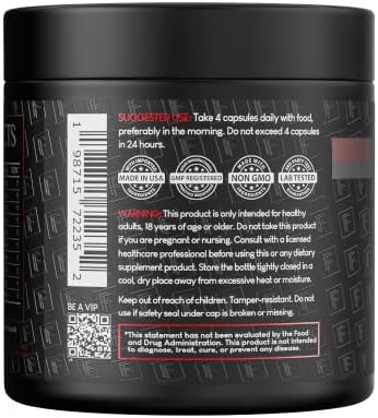 Formulation Factory Heart of Steel Nitric Oxide Supplements for Men & Women, Nitric Oxide Booster for Blood Flow & Circulation with L-Citrulline 1000mg, L-Arginine, CoQ10 & Resveratrol - 120 Capsules - Image 3