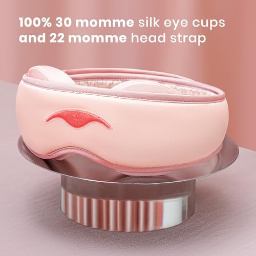 Manta Silk Mask - 100% Blackout Silky Sleep Mask, 22 Momme Premium Silk Eye Mask for Deep Sleep, Breathable & Machine Washable (Pink) - Image 4