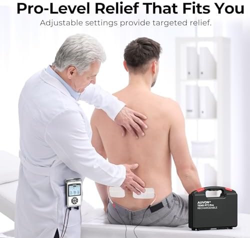 AUVON Rechargeable Digital TENS Unit Muscle Stimulator with 600 mAh Battery - Image 4