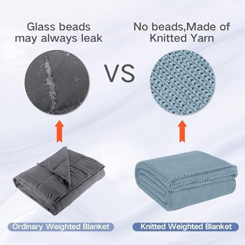 Guohaoi Knitted Weighted Blanket for Adults, 50"x60" 7lbs Full/Queen Size - Image 6