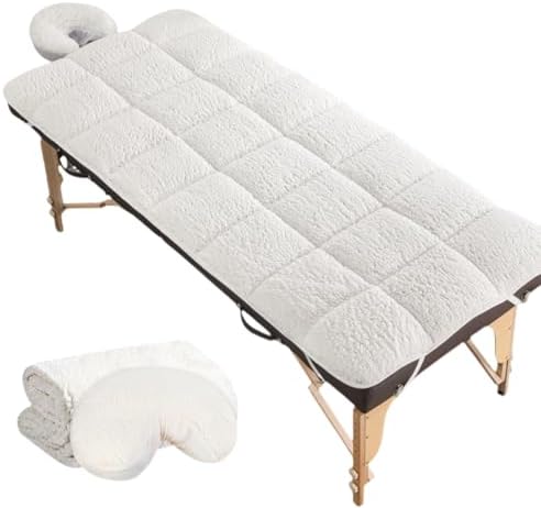 31″ x 72″ Premium fleece massage table cover，Natural massage table pad Includes Pad and Face Rest Cover，Suitable for Spa, Massage, Beauty salon by Unknown