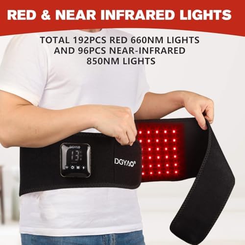 New Cordless Red Light Therapy Belt for Pain Relief, Near Infrared Therapy Wrap Pulse Therapy for Back Pain Relief - Image 3
