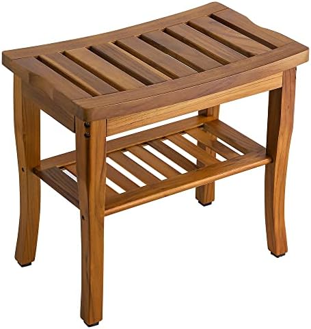 VaeFae Teak Shower Bench, Large Bench by VaeFaeDirect