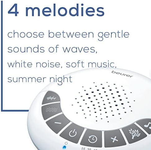 Beurer White Noise Machine with 4 Soothing Sounds | Sound Machine with Auto Shut-Off Sleep Timer | Portable White Noise Machine for Adults, Kids & Babies | Dreamsound Sleep Machine, SL15 - Image 3