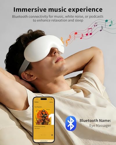 Eye Massager with Heat and Vibration and Cooling - Heated Cooling Eye Mask with Rapid Temp Control, 4 Massage Modes, 3 Temp Modes, 2400mAh Battery for Dry Eyes, Migraines, Puffiness Relief - Image 4