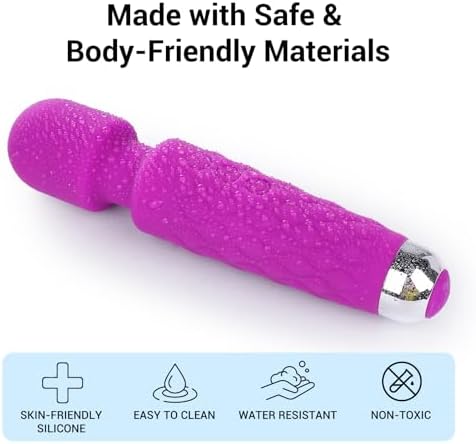 Personal Wand Massager, Power Wand Wireless Rechargeable Handheld Vibrating Massager, Body Massaging for Woman Back Neck Muscle Aches - Image 4