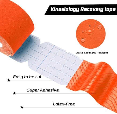 3 Pack Kinesiology Tape Precut, 60 Athletic Strips for Knee & Shoulder - Image 2