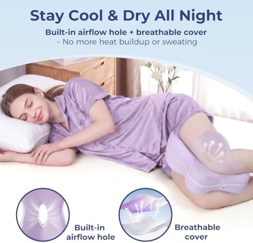 13" Extended-Length Knee Pillow for Side Sleepers with Full Thigh Support - Image 3