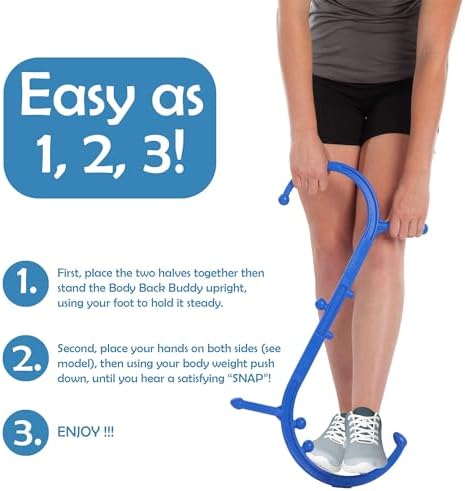 Body Back Buddy Classic Back Massager & Neck Massager for Pain Relief, Blue - Image 2
