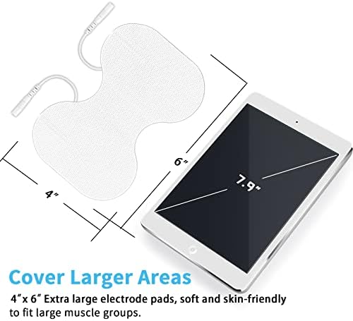 TENS Unit Replacement Pads - Pack of 6 Extra Large Butterfly Shaped Electrode Squares… - Image 3