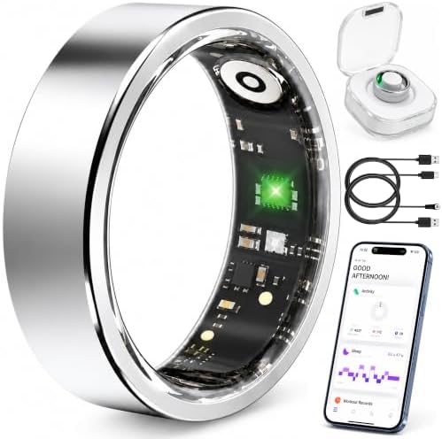 Smart Ring Fitness Tracker for Men & Women with Sleep, Heart Rate & SpO2 by VIYONA