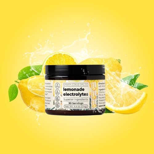 Santa Cruz Paleo Electrolyte Powder, Lemonade Flavor, Sugar Free Hydration Drink Mix with Himalayan Pink Salt, Sea Salt, Magnesium Glycinate, Potassium Chloride, Sweetened with Stevia, 30 Servings - Image 2