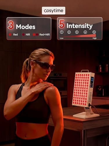 Red Light Therapy Panel for Face and Body, 204 LED Chips 6-Wavelength (660-1060nm) Infrared Light Therapy with Multi-Angle Stand - Image 3