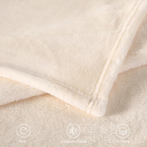 TASTHROW Creamwhite Throw Blanket 50x60 Inches - Image 4