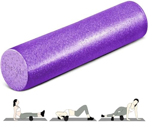 Yes4All High-Density EPP Round Back Roller Foam, Exercise Foam Roller for Yoga, & Pilates, Multiple Sizes and Colours, Purple - 24 inches by Unknown