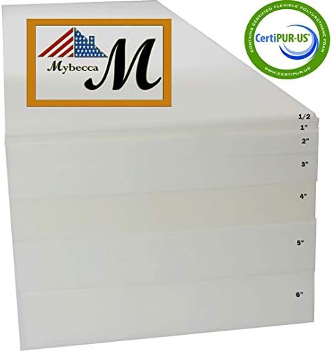 Mybecca 0.5"x24"x72" Upholstery Seat Cushion Medium Firm (Foam Replacement, Sheet, Pad) - Image 6