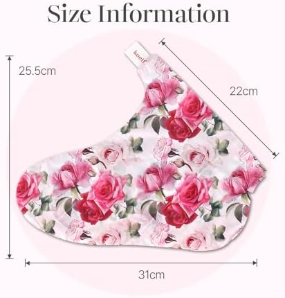 koelf Rose Petal Satin Foot Mask (5 Pairs) - Korean Skin Care, Nourishing & Moisturizing Socks, Rose Scented Foot Masks with Peptides, Collagen, Shea Butter & Urea for Soft, Smooth Feet - Image 6