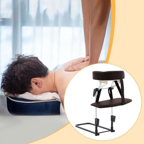 Mattress Top Massage Kit Adjustable Headrest Massage SPA Portable Sturdy Face Down Pillow with Armrest, Coffee - Image 3