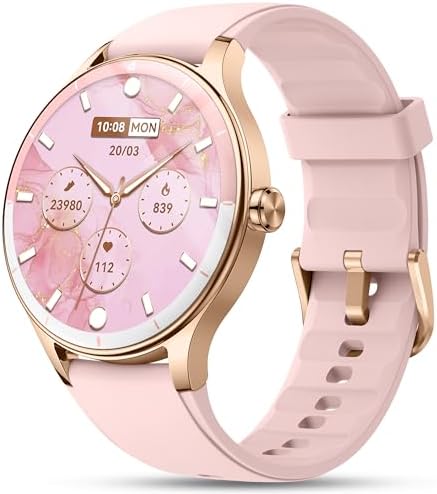 Smart Watch for Women, Ladies & Men, 1.27'' Fitness Watch [41mm case] with Call Receive/Dial, Heart Rate/Stress/Sleep Monitor, AI Voice, IP68 Waterproof Smartwatch with Calendar, Calculator, Games by WelcometoZOSKVEE
