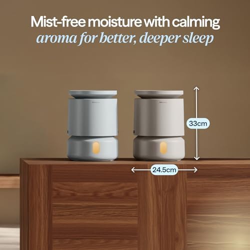 BLUEAIR Room Humidifier - DreamWell - 48Hr Top-Fill Mist-Free InvisibleMist Technology Aroma Stone for Essential Oils and Soothing Mood Lighting - Quiet Operation for Bedroom and Home Use, Grey - Image 3