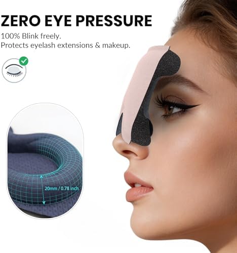Ultra Blackout Sleep Mask Women, 3D Eye Mask with Spacious Cups for Zero Eye Pressure, Lash Extensions & Hair Friendly, Soft Comfort Eye Cover for Shift Work/Travel/Hotel/Long Flight,Men,Pink - Image 3
