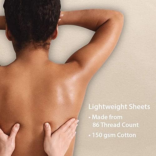 ForPro Premium Flannel 3-Piece Massage Sheet Set, Natural - Image 6