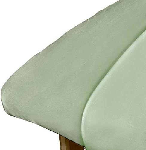 ForPro Premium Microfiber Massage Flat Sheet, 100"L x 63"W, Sage - Image 2