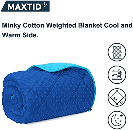 MAXTID Weighted Blanket for Kids, 3lbs, Blue 36inx48in, Boys and Girls - Image 2