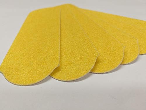 80 GRIT Stainless Steel Pedicure File Refill Pads, 60 Count (80 GRIT Yellow) - Image 2