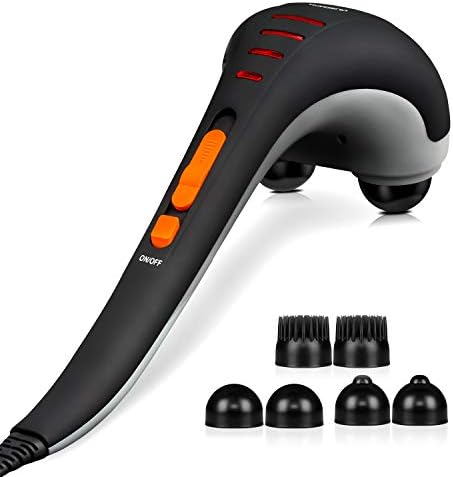 HANGSUN Handheld Neck Back Massager for Pain Relief Deep Tissue, Double Head Full Body Percussion Massage MG400 for Shoulder, Leg, Foot, Muscles by HangsunLimited