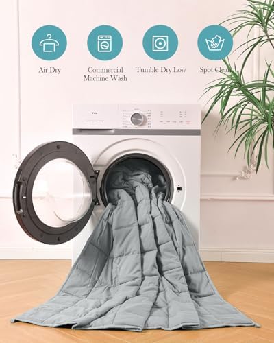 Topblan Cooling Weighted Blanket for Adults, 17 lbs 48 x 72 Twin Size Bed - Image 6