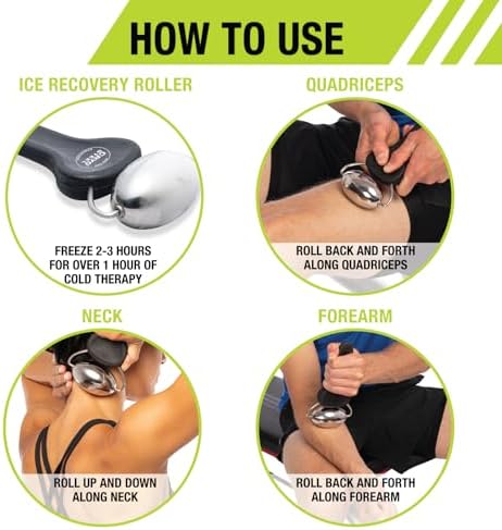 Pro-Tec Athletics Rollers, RM Extreme, RM Extreme Mini Roller, Cryosteel Ice Roller, Portable Roller, Deep Tissue Massage, Muscle Relief, Hamstring, Quadriceps, Multi-Directional, Enhance Performance - Image 5