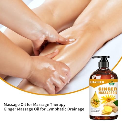 Ginger Massage Oil,Ginger Oil for Lymphatic Drainage,Massage Oil for Massage Therapy,﻿SPA Massage Oils,Relaxing Sore Muscle Massage Oil,Ginger Essential Oil for Body Massage - Image 4