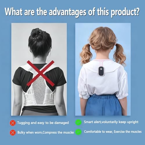 Intelligent Posture Corrector and Trainer for Women and Men, Rechargeable Silicone Automatic Induction Back Posture Corrector with Hunchback Monitoring for Adults and Children - Image 2