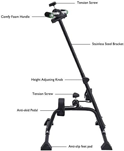 Pedal Exerciser Bike Hand Arm Leg and Knee Peddler Adjustable Fitness Equipment for Seniors, Elderly Home Pedal Exercise Bike for Total Body, with Gift Box - Image 3